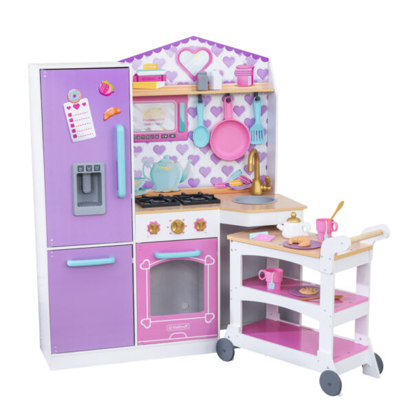 Kidkraft Sweet Snack Time Wooden Cart And Play Kitchen