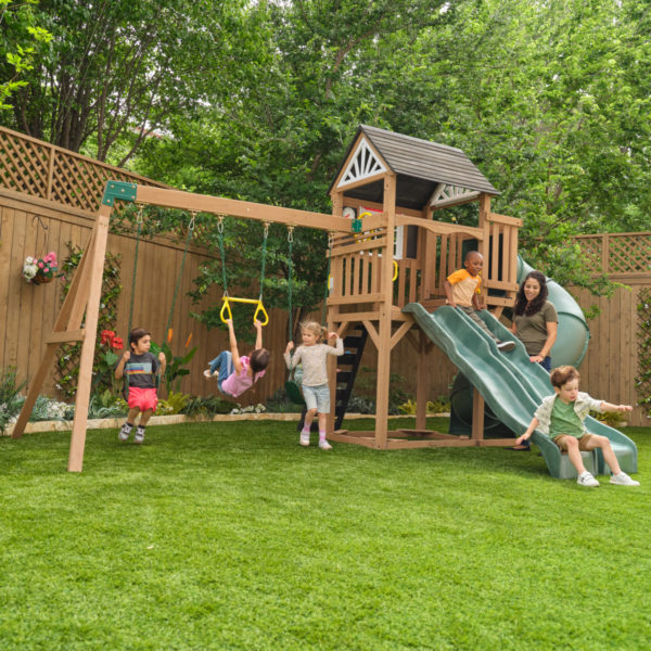 Kidkraft Timberlake Wooden Outdoor Playset / Swingset Toy Corner