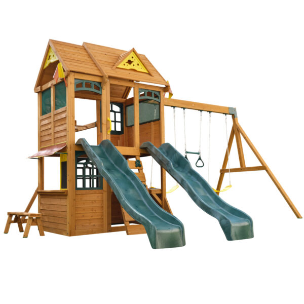 Kidkraft Overland Heights Wooden Outdoor Playset / Swingset