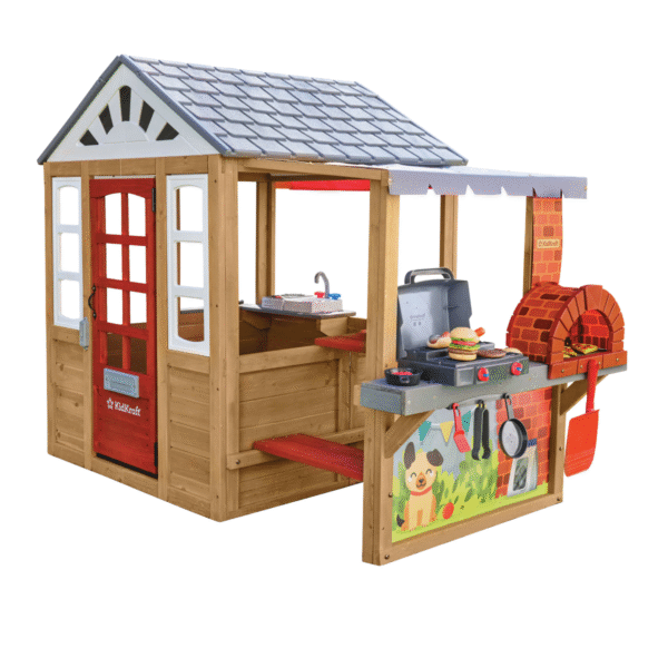 Kidkraft Grill And Chill Pizza Wooden Outdoor Playhouse