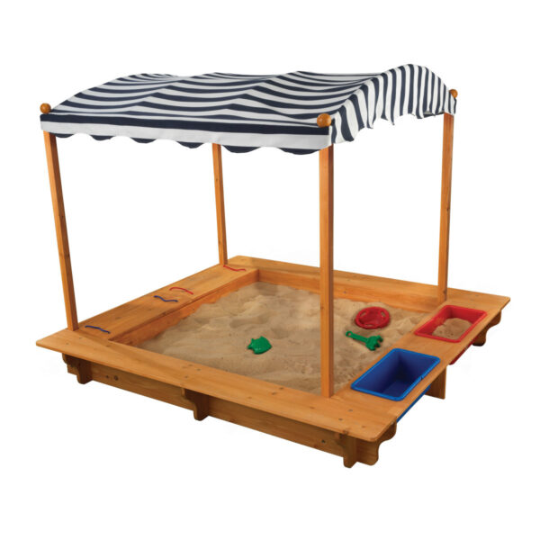 Kidkraft Wooden Outdoor Sandbox With Canopy