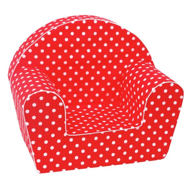 Delsit Arm Chair Red With White Spots