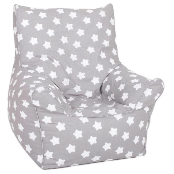 Delsit Bean Chair Grey With Stars