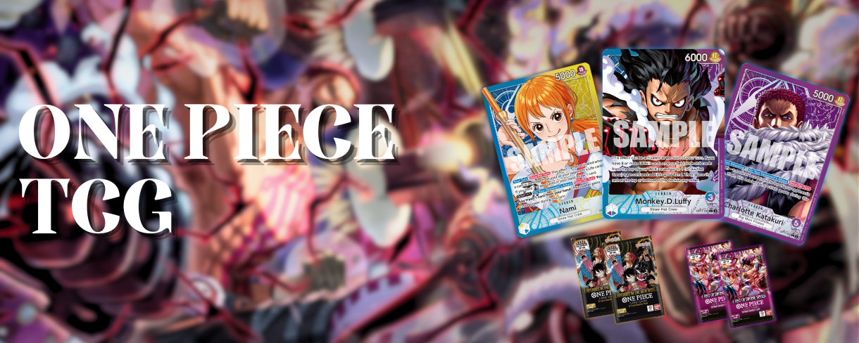 Colorful One Piece TCG booster packs including A Fist of Divine Speed