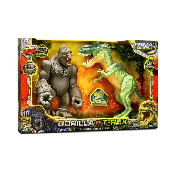 Primal Clash Gorilla vs T-Rex