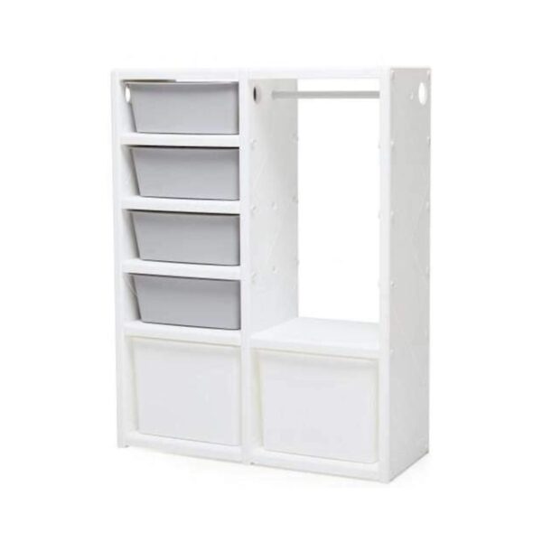 iFam Mypick Modular Organizer 5-level (Single + Hanger - Gray/White)