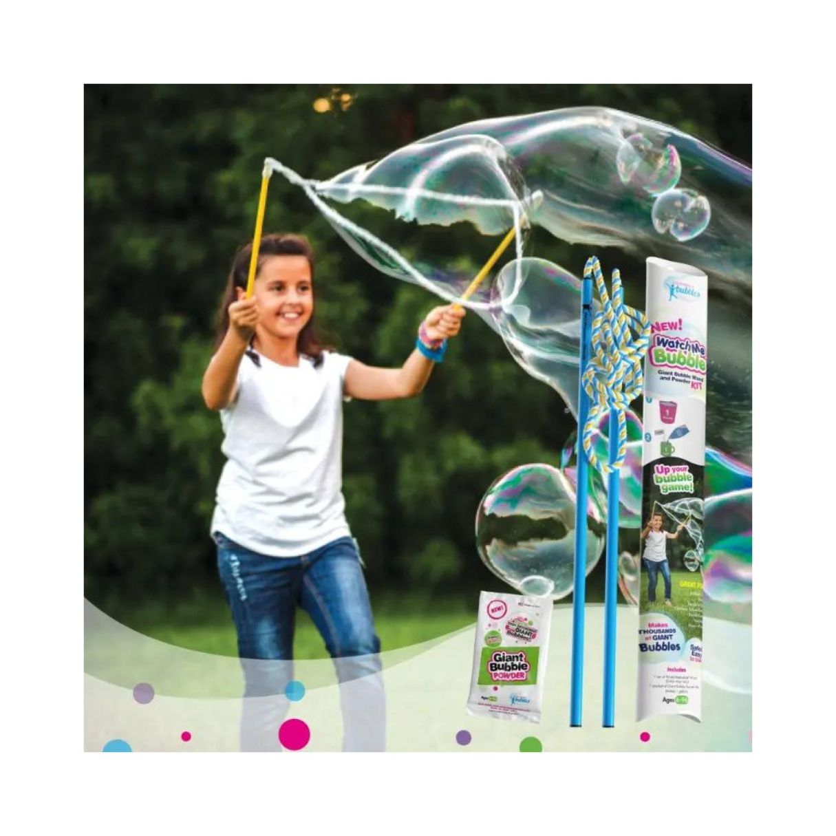 WOWMAZING Giant Bubble Kit - Watch Me Bubble - Toy Corner