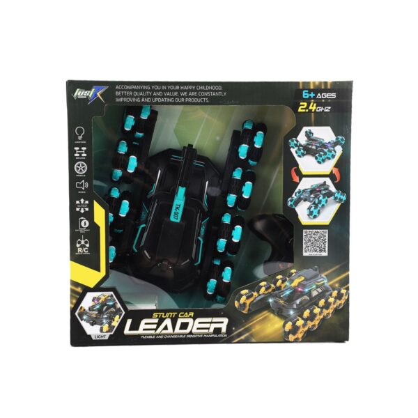 JustDK 8 Wheels Swing Arm Roll RC Car - BlackGreen