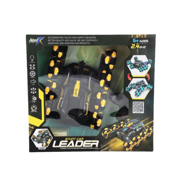 JustDK 8 Wheels Swing Arm Roll RC Car - BlackYellow