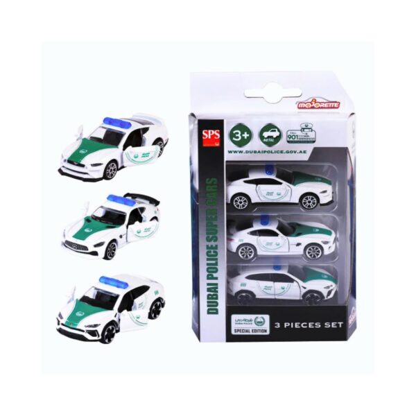 Majorette - Dubai Police 3 Pcs Set, 2 Assorted