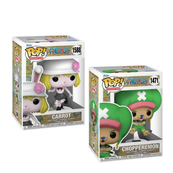 Funko Pop! Animation: One Piece Carrot In White Hat and  Chopperemon (Wano) Bundle