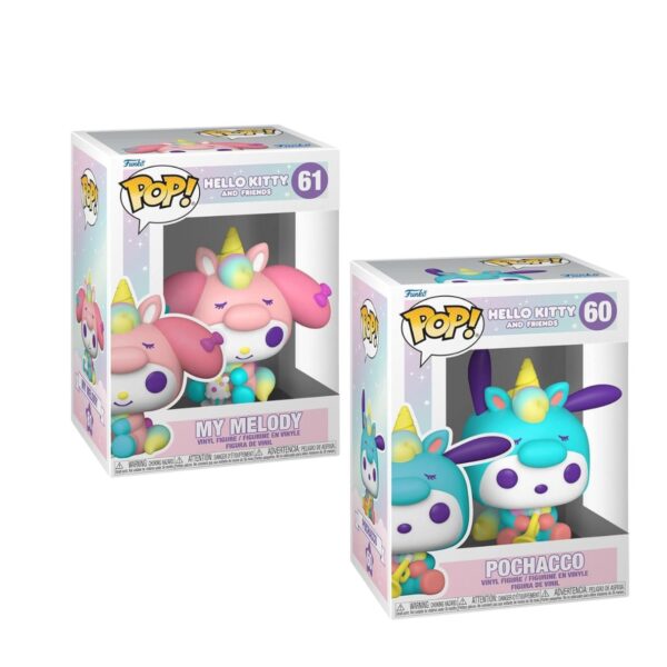 Funko Pop! Sanrio: Hello Kitty & Friends - My Melody and  Pochacco Unicorn Party Bundle