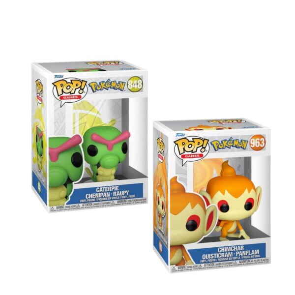 Funko Pop! Games: Pokemon – Caterpie (EMEA) and Chimchar (EMEA) Bundle