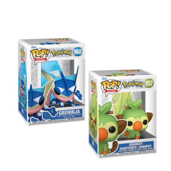 Funko Pop! Games: Pokemon – Greninja and Grookey (EMEA) Bundle