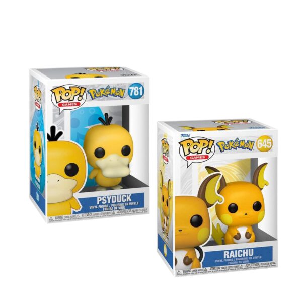 Funko Pop! Games: Pokemon – Psyduck and Raichu (EMEA) Bundle