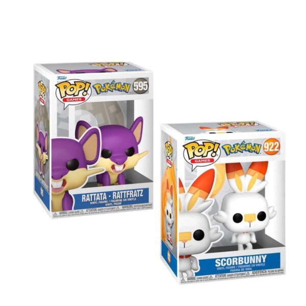 Funko Pop! Games: Pokemon – Rattata and Scorbunny (EMEA) Bundle