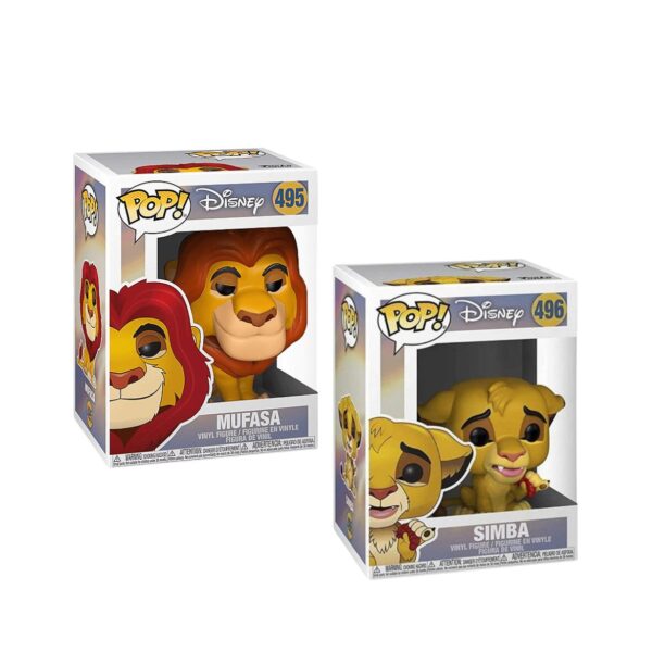 Funko Pop! Disney: Lion King Classic – Mufasa and Simba With Grub Bundle