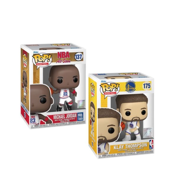 Funko Pop! Basketball: NBA Michael Jordan (1988 ASG) and Klay Thompson (White Jersey)
