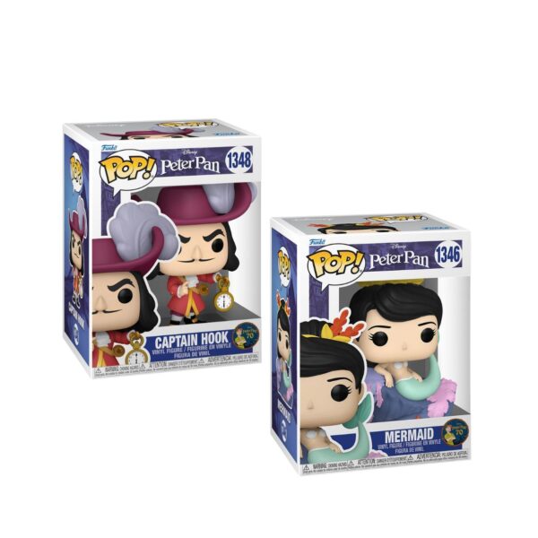 Funko Pop! Disney: Peter Pan 70th – Hook and Mermaid Bundle