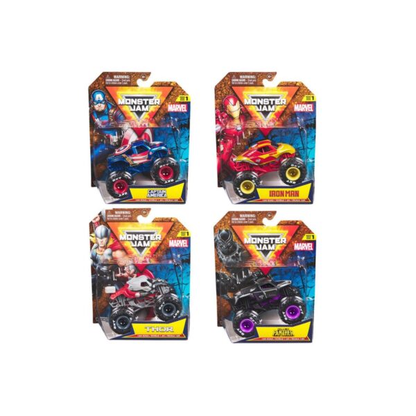 Monster Jam Marvel 1:64 1 Pack  (Styles May Vary) 6069960