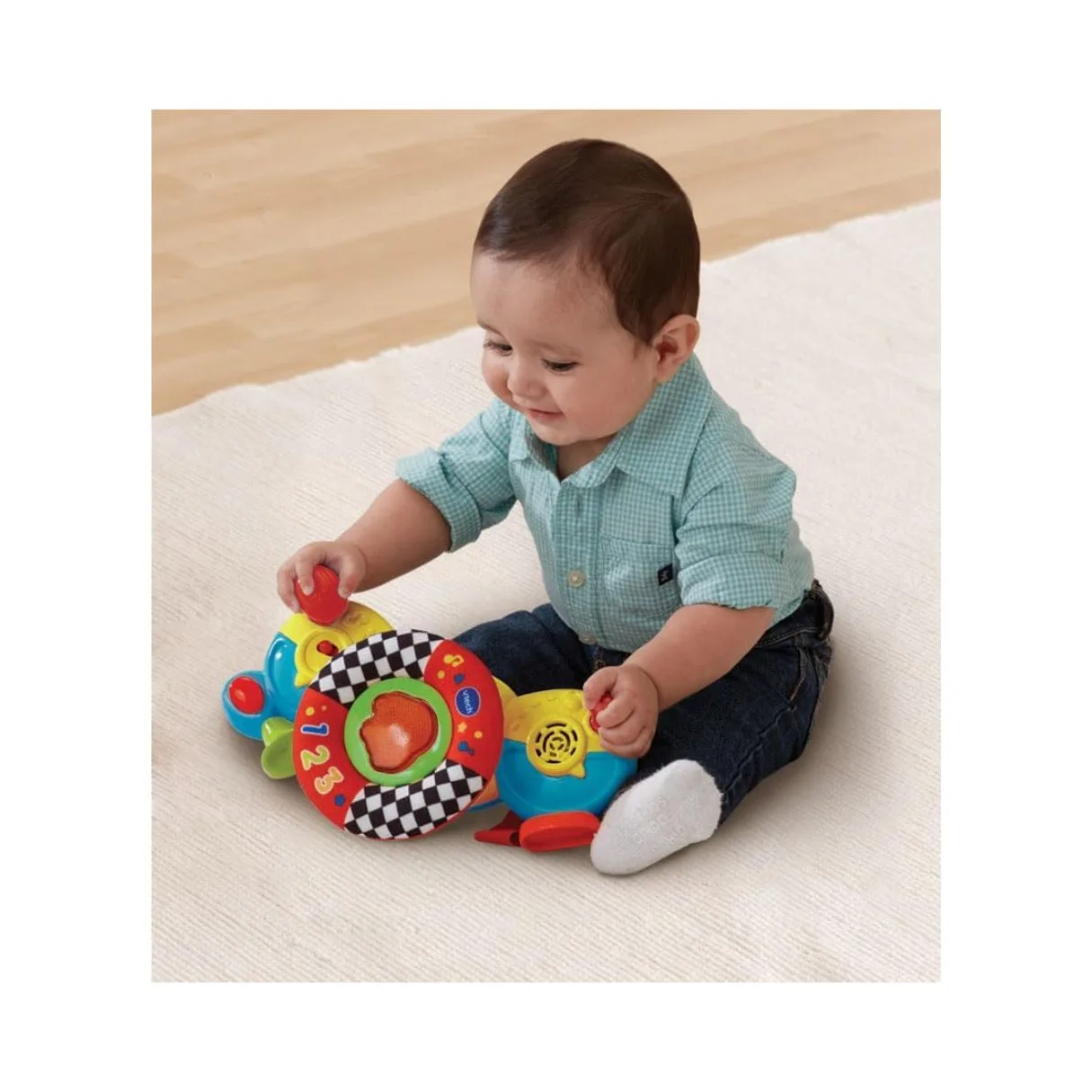 Vtech Toot Toot Drivers Baby Driver, Interactive Push chair Toy, Role-Play Toy with Sounds and Music, Toddler Toys Suitable for Baby Boys and Girls, Multicolor, 192503 - Image 3