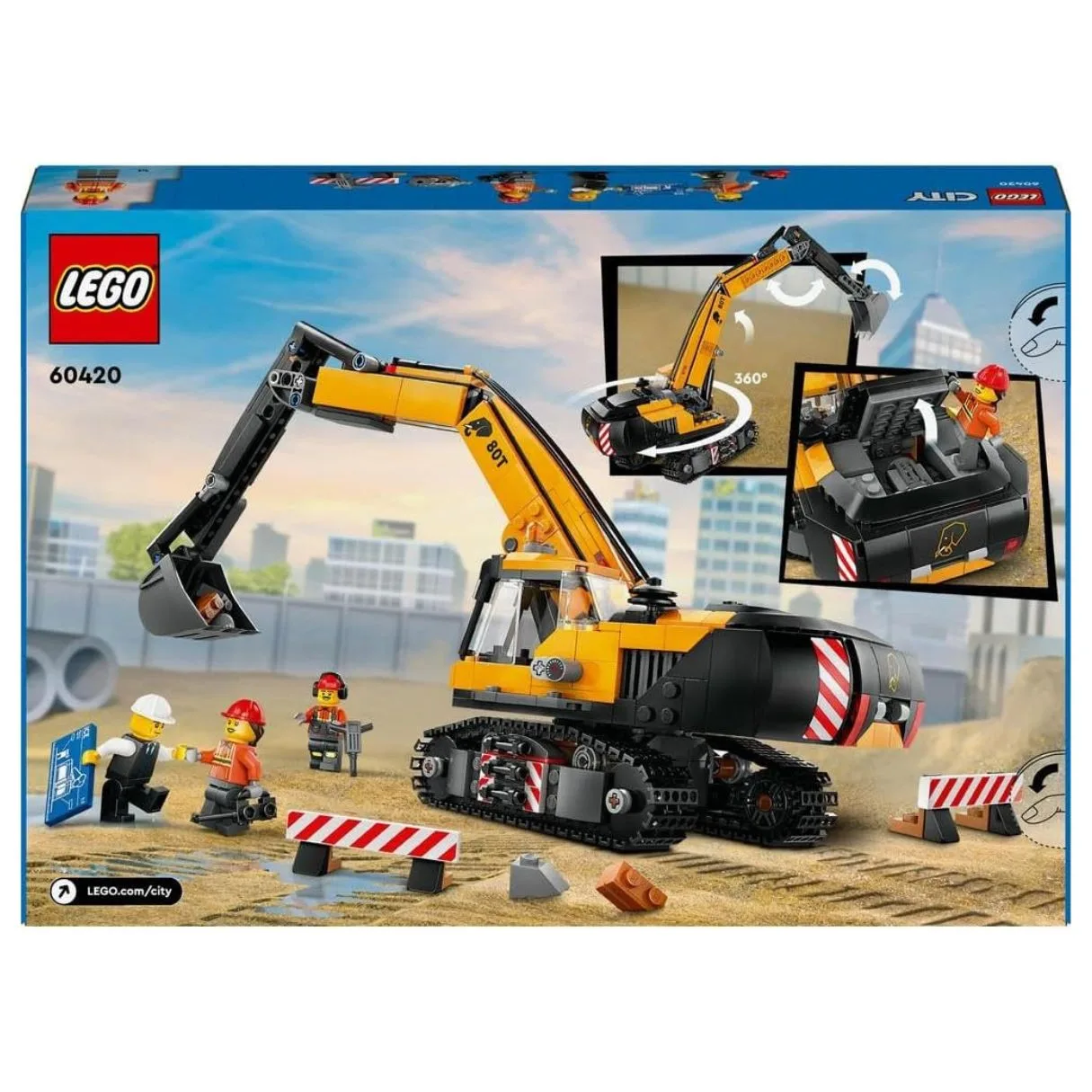 LEGO Speed Yellow Construction Excavator, 60420 - Image 6