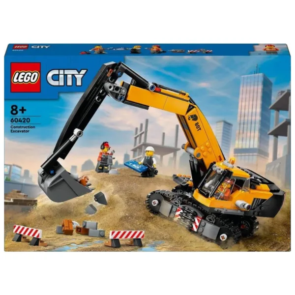 LEGO Speed Yellow Construction Excavator, 60420