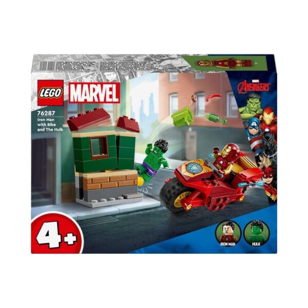Lego Marvel Iron Man with Bike and The Hulk, 76287