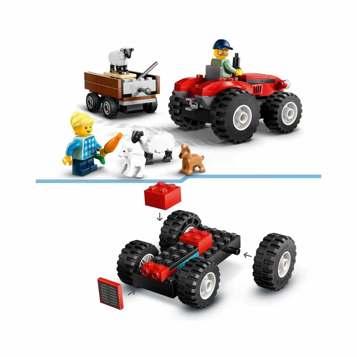LEGO City Red Farm Tractor with Trailer & Sheep, 60461 - Image 3