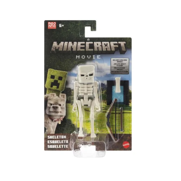 Minecraft Action Figure & Accessories Set 4-inch Skeleton Posable,304301