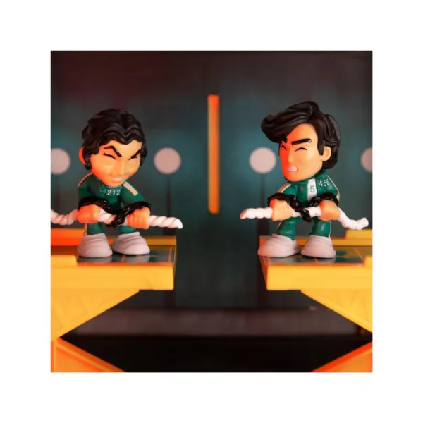 Squid Game Challenge Tug of War Game from the Netflix Series, Challenges to Play and Display, Includes Mini Set and Figures, Game for Adults