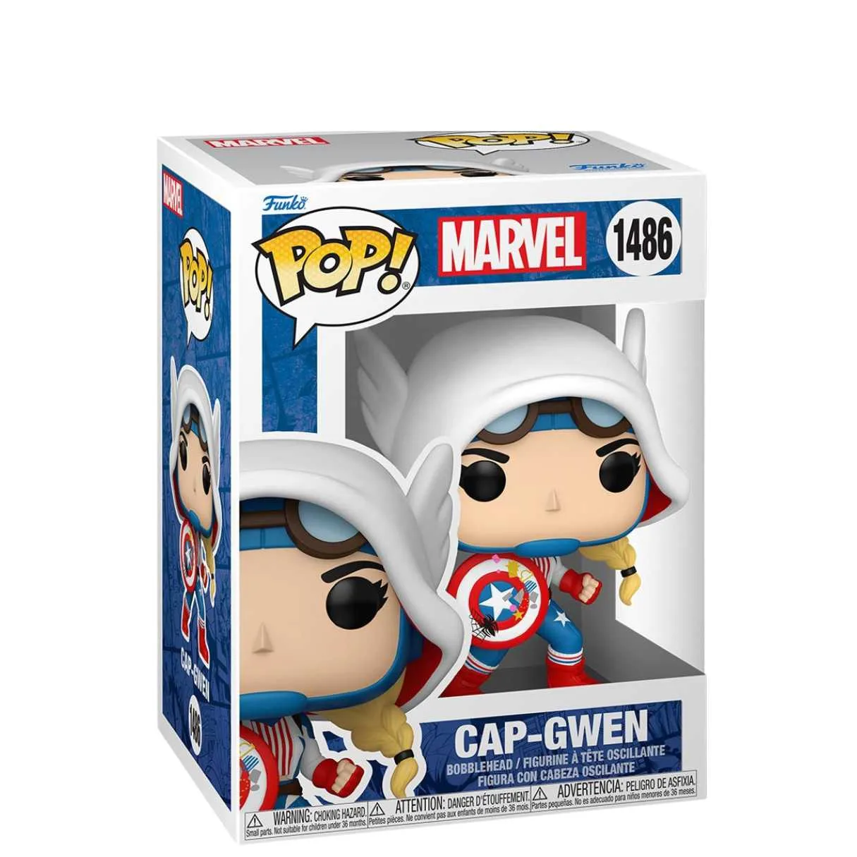 Funko Pop! Marvel: Spider- Gwen: Gwenverse - Captain America Gwen, FU83724 - Image 2