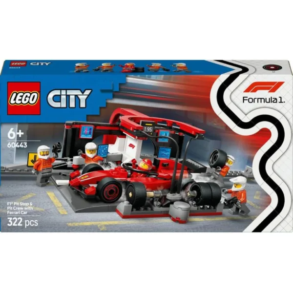 LEGO City F1 Pit Stop & Pit Crew with Ferrari Car, 60443