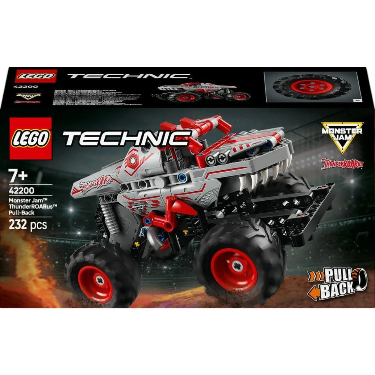 LEGO Technic Monster Jam ThunderROARus Pull- Back, 42200