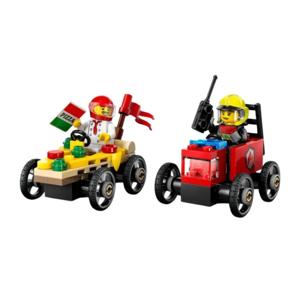 LEGO City Pizza vs. Fire Truck Race Car Pack, 60458
