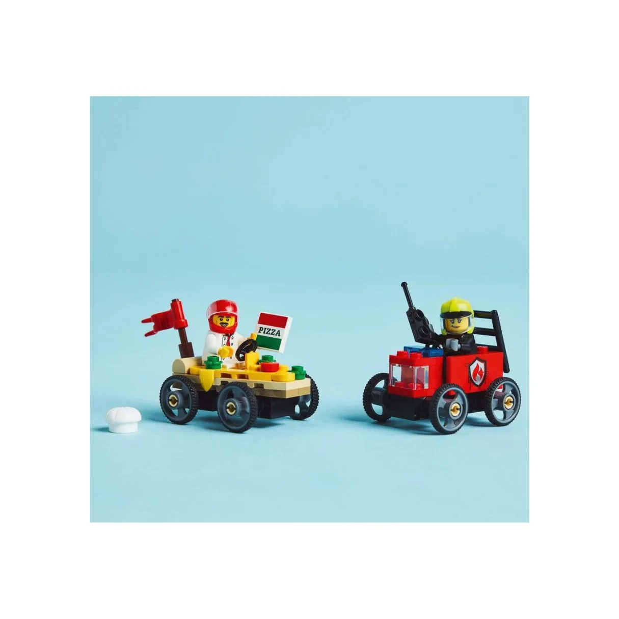 LEGO City Pizza vs. Fire Truck Race Car Pack, 60458 - Image 3