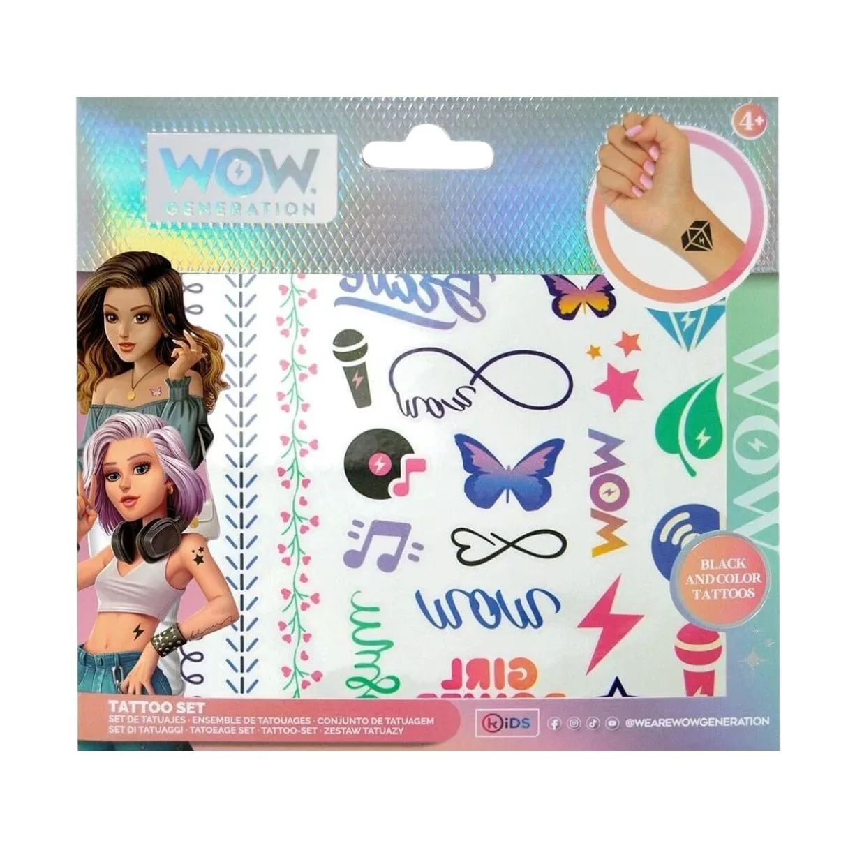 WOW Generation Tattoo Set + Of 50 Colour And B/W Tattoos, WOW00016