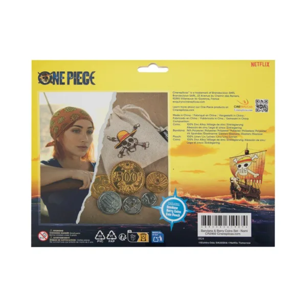 Cinereplicas One Piece Nami Bandana and Berry Coins Set