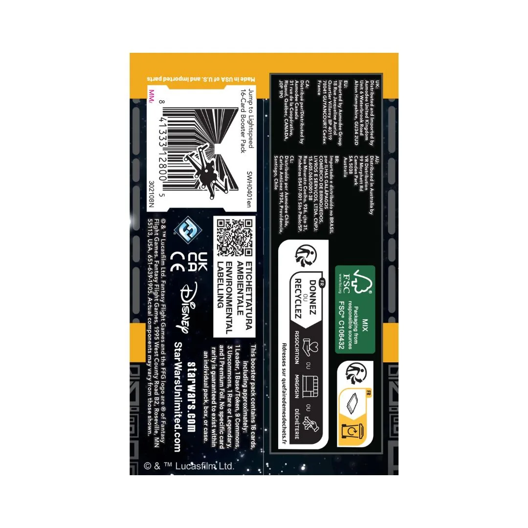 Star Wars: Unlimited TCG Jump to Lightspeed Booster 6-Pack Box - Image 3