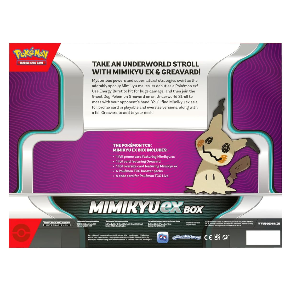 Pokemon Mimikyu ex Box, 290-85218-2