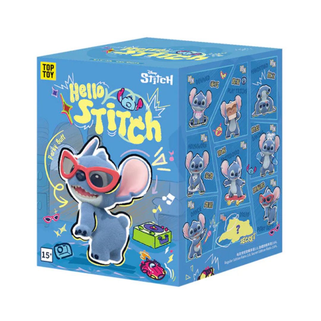 Top Toy Disney Hello, Stitch Series Figures Blind Box, 41537 Blind box featuring various Disney Hello, Stitch series figures, showcasing colorful designs and characters from the franchise.