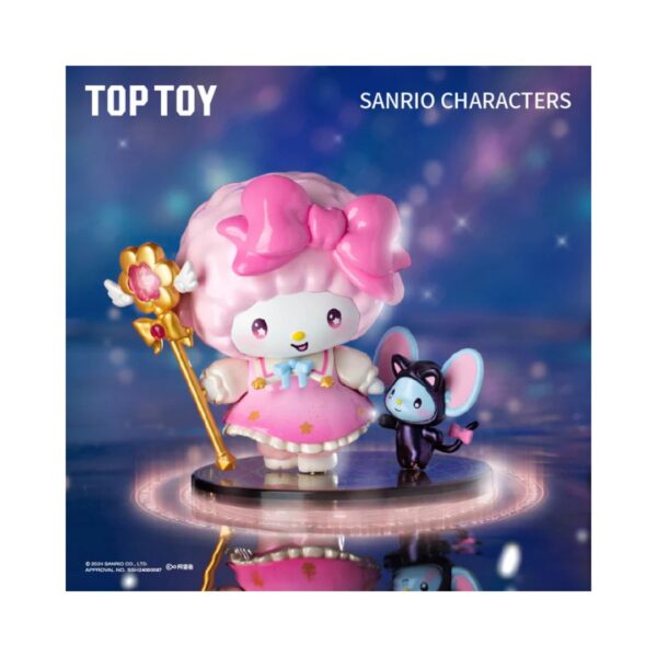 Blind box featuring Sanrio characters from the Starry Night Party Magician Series, showcasing colorful and whimsical designs.