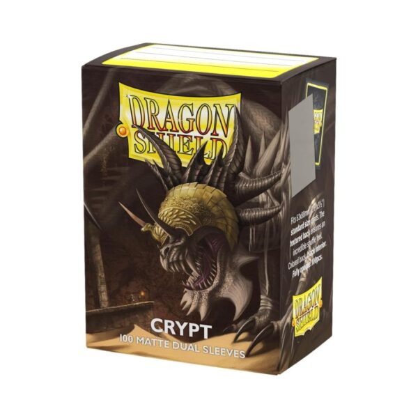 Dragon Shield Standard Sleeves in Dual Matte finish, pack of 100, featuring a Crypt design for card protection