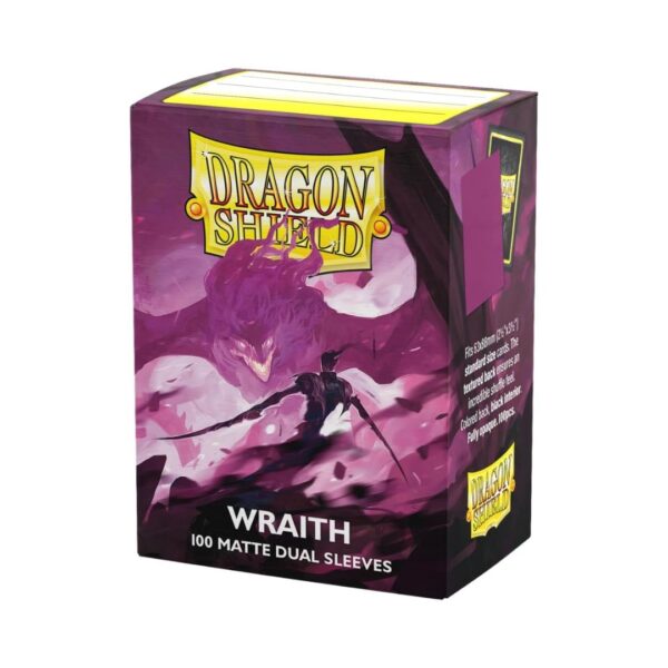 Dragon Shield Standard Sleeves in Dual Matte finish, Wraith design, pack of 100 for card protection and durability