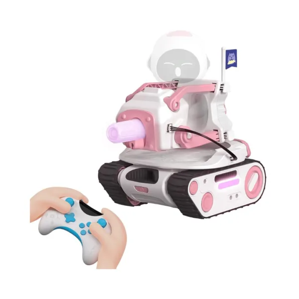 Energizer Lab Panxer + Maticontroller RC Battle Tank Compatible with Eilik Robots, Eilik Pink