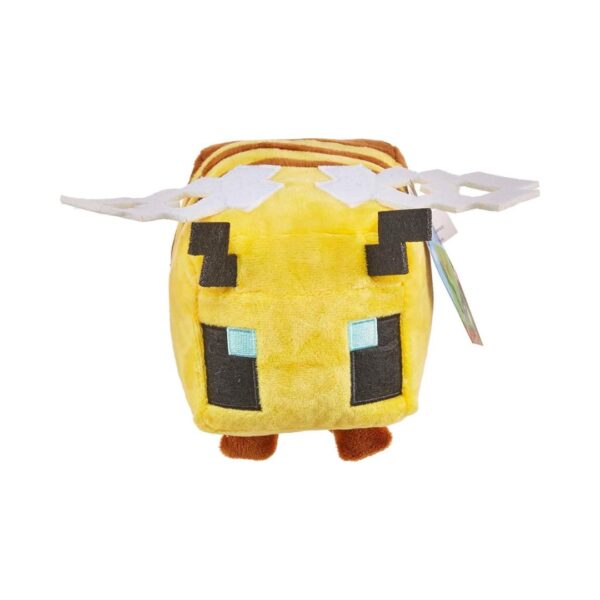 Soft Minecraft bee plush toy with yellow