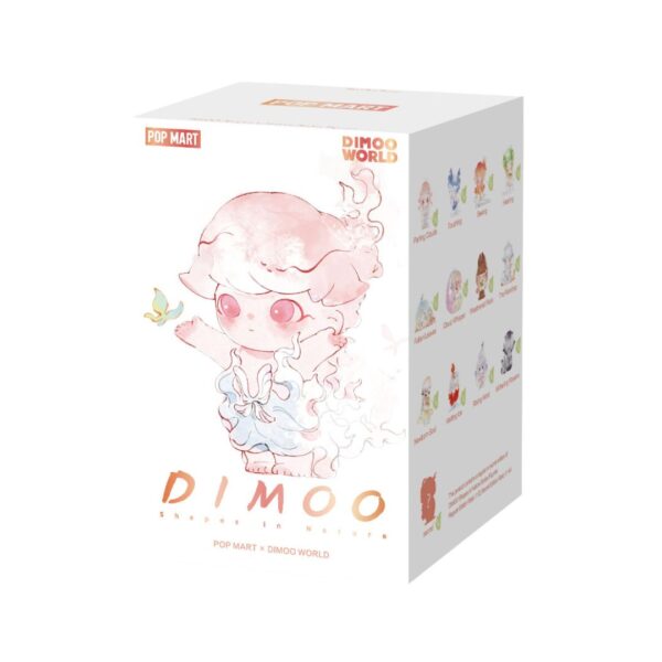 Colorful Pop Mart Dimoo Shapes in Nature Series figures featuring whimsical characters inspired by nature