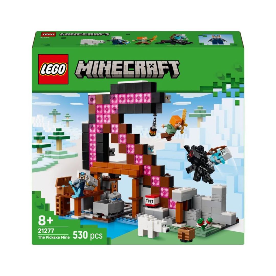 LEGO Minecraft 21277 The Pickaxe Mine V29, 6526794 LEGO Minecraft set 21277 features The Pickaxe Mine with characters, blocks, and mining tools for creative play