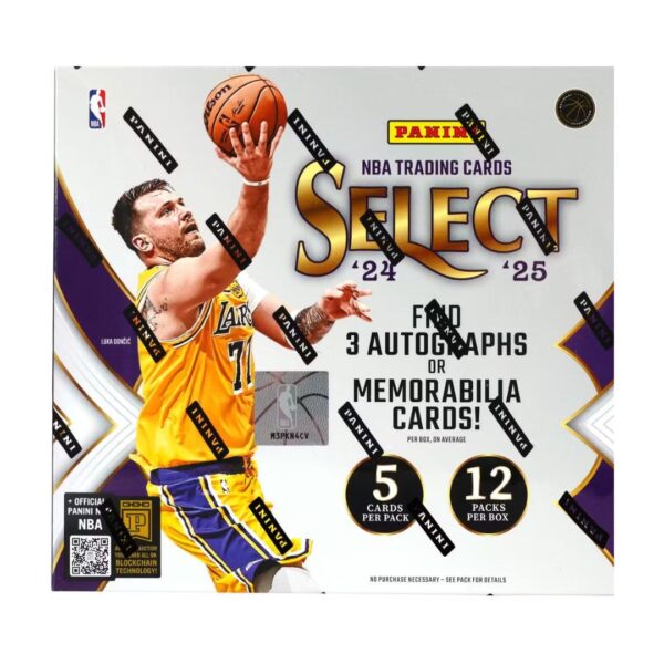 Panini 2024-25 Select Basketball Hobby Mega box featuring collectible trading cards for basketball enthusiasts