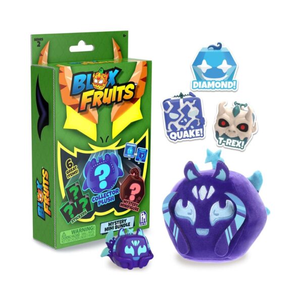PhatMojo Blox Fruits Mystery Mini Bundle S2 featuring 6 random collectible figures in vibrant packaging